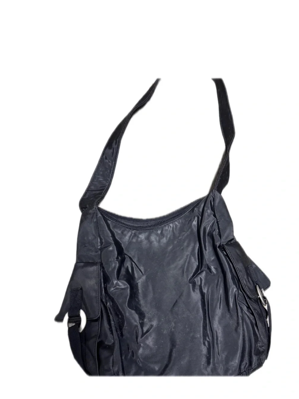 St. John's Bay Black Nylon Shoulder Satchel